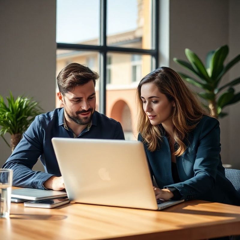 Mali tim surađuje uz laptop u modernom co-working prostoru u Splitu
